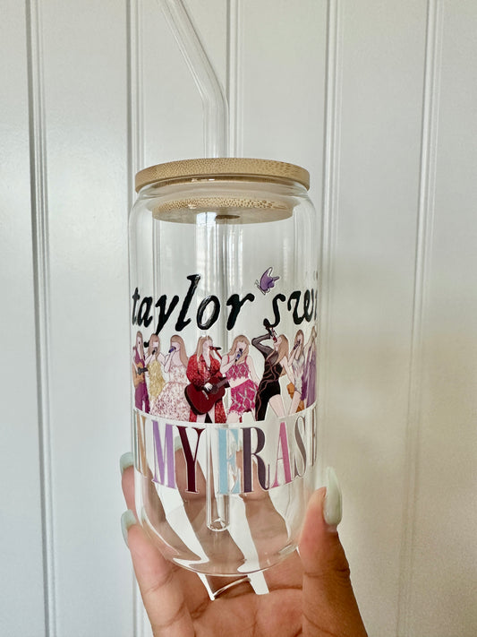 Taylor Swift Eras Tour Glass Cup